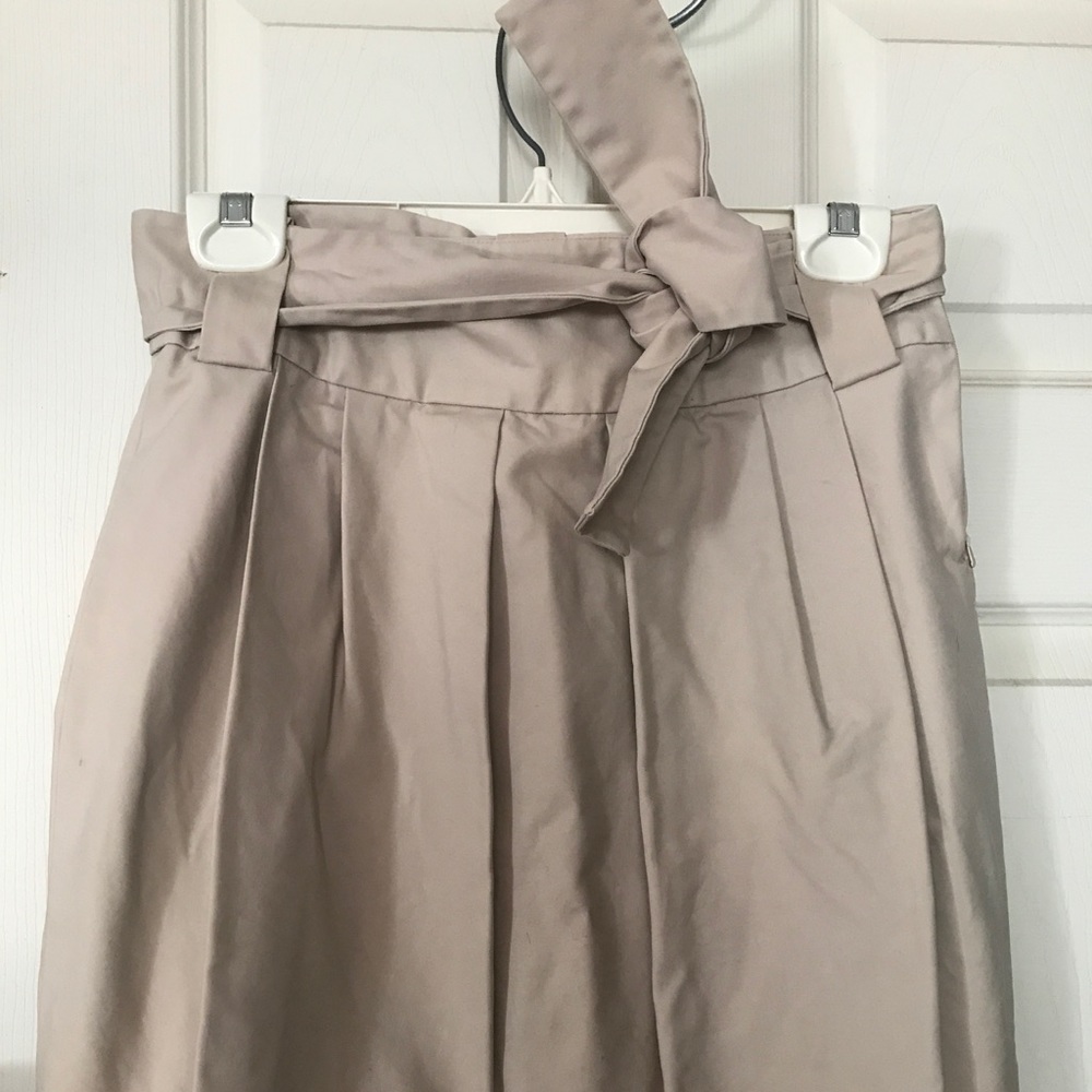 Michael Kors pleated khaki office skirt